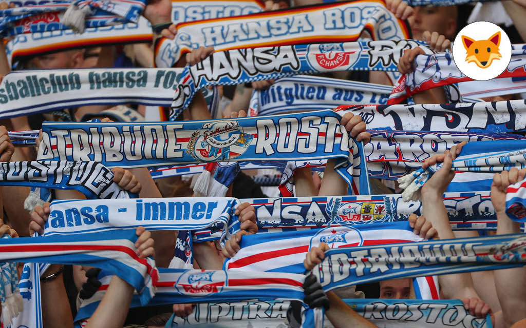 Der Quotenfuchs im Ostseestadion bei Rostock - Paderborn