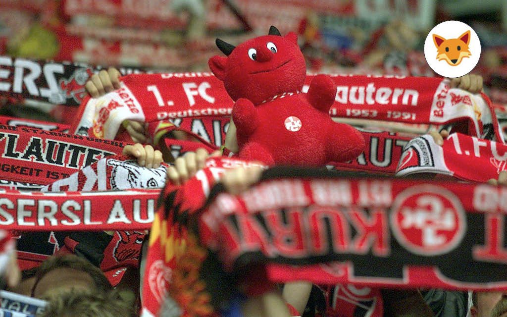 Der Quotenfuchs auf dem Betzenberg im Fritz-Walter-Stadion.