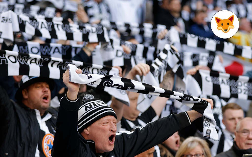 Der Quotenfuchs im St- James' Park bei Newcastle gegen Man Utd.