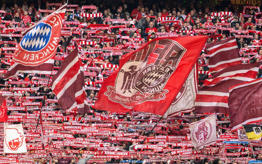 21.03.2026, Fussball Bundesliga 2025/2026, 27.Spieltag, FC Bayern München - 1.FC Union Berlin, in der Allianz-Arena München, Südkurvenfans München